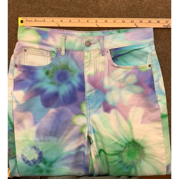 BDG Urban Outfitters Jeans Womens 29 High Rise Cowboy Floral Tie Dye Denim - Picture 4 of 9